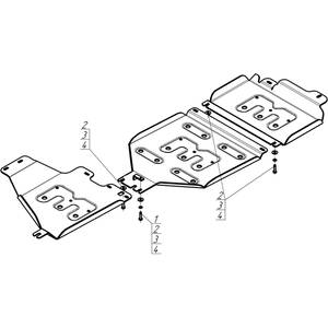 Защита Передний дифференциал, Раздаточная коробка, Коробка переключения передач, Двигатель Ford Bronco ( 2021- ) г. арт: 30714 photo3 Интернет магазин Автоаксессуаров Защита картера, МКПП, АКПП, РК, ТБ (Мотодор)