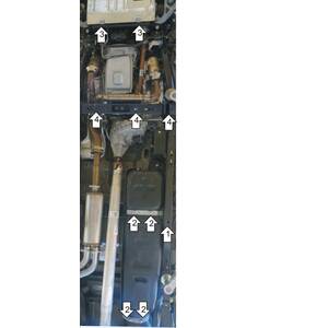 Кликните для увеличения изображения Защита Топливный бак, Раздаточная коробка, Коробка переключения передач Ford F-150 Raptor SuperCrew ( 2010-2017 ) г. арт: 30707