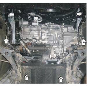 Защита Двигатель, Коробка переключения передач Ford Kuga ( 2013-2019 ) г. арт: 30708 photo2 Интернет магазин Автоаксессуаров Защита картера, МКПП, АКПП, РК, ТБ (Мотодор)