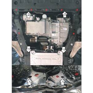 Защита Двигатель, Коробка переключения передач Ford Mondeo V ( 2015-2019 ) г. арт: 30709 photo2 Интернет магазин Автоаксессуаров Защита картера, МКПП, АКПП, РК, ТБ (Мотодор)