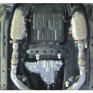 Защита Раздаточная коробка Infiniti EX 25 ( 2007-2012 ) г. арт: 38010 photo3 Интернет магазин Автоаксессуаров Защита картера, МКПП, АКПП, РК, ТБ (Мотодор)
