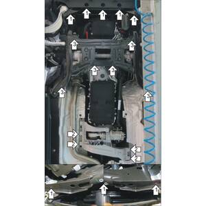 Защита Двигатель; КПП Jaguar F-Pace ( 2016-2024 ) г. арт: 35803 photo2 Интернет магазин Автоаксессуаров Защита картера, МКПП, АКПП, РК, ТБ (Мотодор)