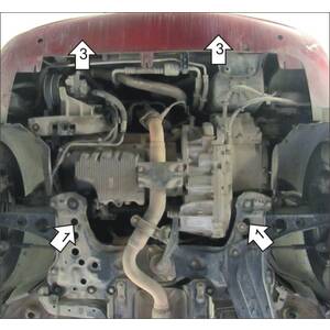Защита Двигатель, Коробка переключения передач Lancia Lybra ( 1999-2005 ) г. арт: 36101 photo2 Интернет магазин Автоаксессуаров Защита картера, МКПП, АКПП, РК, ТБ (Мотодор)