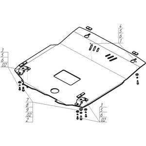 Защита Двигатель, Коробка переключения передач Lancia Lybra ( 1999-2005 ) г. арт: 36101 photo3 Интернет магазин Автоаксессуаров Защита картера, МКПП, АКПП, РК, ТБ (Мотодор)