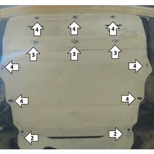 Защита Гидроусилитель руля, Радиатор, Двигатель Lexus LS 430 ( 2000-2006 ) г. арт: 35004 photo1 Интернет магазин Автоаксессуаров Защита картера, МКПП, АКПП, РК, ТБ (Мотодор)