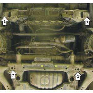 Защита Гидроусилитель руля, Радиатор, Двигатель Lexus LS 430 ( 2000-2006 ) г. арт: 35004 photo2 Интернет магазин Автоаксессуаров Защита картера, МКПП, АКПП, РК, ТБ (Мотодор)