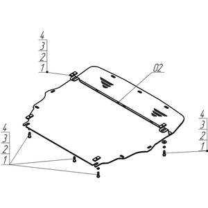 Защита Гидроусилитель руля, Радиатор, Двигатель Lexus LS 430 ( 2000-2006 ) г. арт: 35004 photo3 Интернет магазин Автоаксессуаров Защита картера, МКПП, АКПП, РК, ТБ (Мотодор)