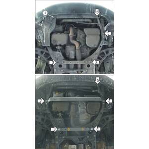Защита Двигатель; КПП Mini Countryman ( 2010-2016 ) г. арт: 37002 photo3 Интернет магазин Автоаксессуаров Защита картера, МКПП, АКПП, РК, ТБ (Мотодор)