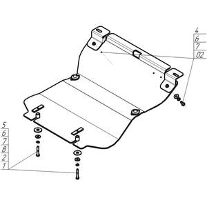 Защита Двигатель Mitsubishi Pajero Sport ( 1997-2009 ) г. арт: 31303 photo2 Интернет магазин Автоаксессуаров Защита картера, МКПП, АКПП, РК, ТБ (Мотодор)
