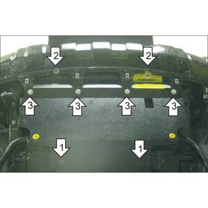 Защита Радиатор Nissan Pathfinder ( 2010-2014 ) г. арт: 31411 photo2 Интернет магазин Автоаксессуаров Защита картера, МКПП, АКПП, РК, ТБ (Мотодор)