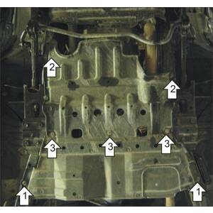 Защита КПП; Раздаточная коробка Nissan Patrol ( 2003-2009 ) г. арт: 31403 photo3 Интернет магазин Автоаксессуаров Защита картера, МКПП, АКПП, РК, ТБ (Мотодор)
