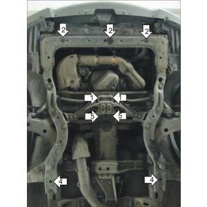 Защита Двигатель; КПП Subaru Impreza Wrx ( 2000-2007 ) г. арт: 32227 photo3 Интернет магазин Автоаксессуаров Защита картера, МКПП, АКПП, РК, ТБ (Мотодор)