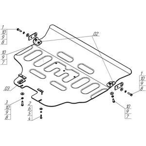 Защита Двигатель Subaru Outback ( 2021- ) г. арт: 32237 photo3 Интернет магазин Автоаксессуаров Защита картера, МКПП, АКПП, РК, ТБ (Мотодор)