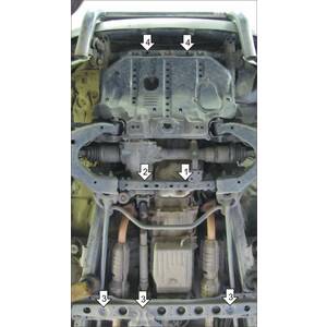 Защита Двигатель; Передний дифференциал; КПП; Радиатор Toyota Land Cruiser 100 ( 1998-2002 ) г. арт: 32525 photo2 Интернет магазин Автоаксессуаров Защита картера, МКПП, АКПП, РК, ТБ (Мотодор)