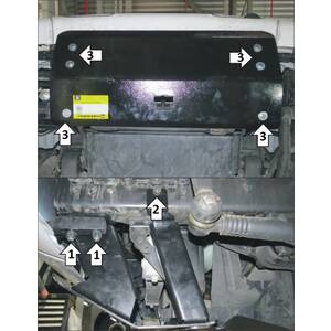 Защита Радиатор Daewoo Novus ( 2012- ) г. арт: 20503 photo1 Интернет магазин Автоаксессуаров Защита картера, МКПП, АКПП, РК, ТБ (Мотодор)