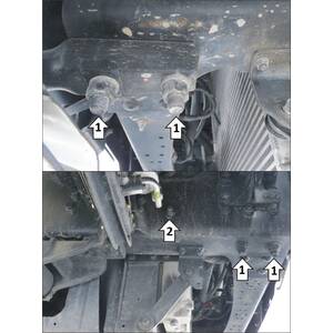 Защита Радиатор Daewoo Novus ( 2012- ) г. арт: 20503 photo2 Интернет магазин Автоаксессуаров Защита картера, МКПП, АКПП, РК, ТБ (Мотодор)