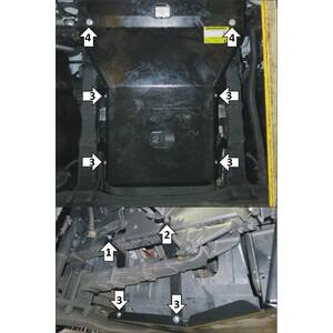 Защита Двигатель Daewoo Novus ( 2012- ) г. арт: 20504 photo1 Интернет магазин Автоаксессуаров Защита картера, МКПП, АКПП, РК, ТБ (Мотодор)