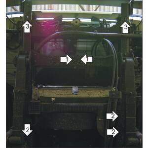 Защита Радиатор Hyundai HD 120 ( 2006-н.в. ) г. арт: 20902 photo1 Интернет магазин Автоаксессуаров Защита картера, МКПП, АКПП, РК, ТБ (Мотодор)