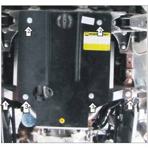 Защита Двигатель Hyundai Porter ( 2012-2017 ) г. арт: 20910 photo2 Интернет магазин Автоаксессуаров Защита картера, МКПП, АКПП, РК, ТБ (Мотодор)