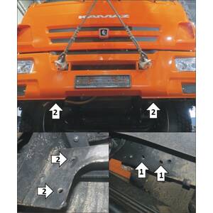 Защита Радиатор Kamaz 65115 ( 2007- ) г. арт: 27705 photo2 Интернет магазин Автоаксессуаров Защита картера, МКПП, АКПП, РК, ТБ (Мотодор)