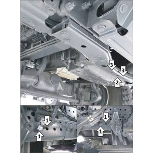 Защита Двигатель Mercedes-benz Arocs ( 2020- ) г. арт: 21225 photo2 Интернет магазин Автоаксессуаров Защита картера, МКПП, АКПП, РК, ТБ (Мотодор)