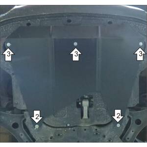 Защита Двигатель, Коробка переключения передач Hyundai Creta ( 2016-2021 ) г. арт: 50911 photo1 Интернет магазин Автоаксессуаров Защита картера, МКПП, АКПП, РК, ТБ (Мотодор)