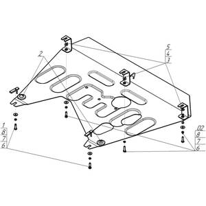 Защита Двигатель, Коробка переключения передач Hyundai Creta ( 2016-2021 ) г. арт: 50911 photo3 Интернет магазин Автоаксессуаров Защита картера, МКПП, АКПП, РК, ТБ (Мотодор)
