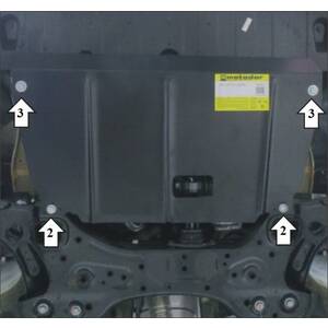 Защита Двигатель, Коробка переключения передач KIA Picanto ( 2017-2023 ) г. арт: 51012 photo1 Интернет магазин Автоаксессуаров Защита картера, МКПП, АКПП, РК, ТБ (Мотодор)