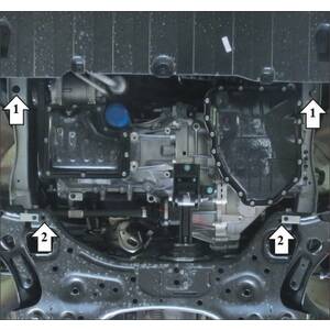 Защита Двигатель, Коробка переключения передач KIA Picanto ( 2017-2023 ) г. арт: 51012 photo2 Интернет магазин Автоаксессуаров Защита картера, МКПП, АКПП, РК, ТБ (Мотодор)