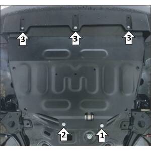 Защита Двигатель, Коробка переключения передач Chery Tiggo 4 ( 2024- ) г. арт: 59006 photo1 Интернет магазин Автоаксессуаров Защита картера, МКПП, АКПП, РК, ТБ (Мотодор)