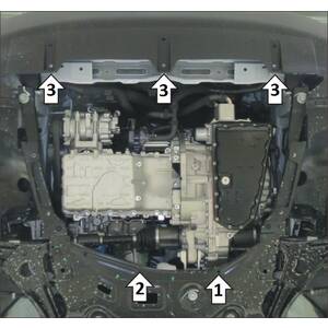 Защита Двигатель, Коробка переключения передач Chery Tiggo 4 ( 2024- ) г. арт: 59006 photo2 Интернет магазин Автоаксессуаров Защита картера, МКПП, АКПП, РК, ТБ (Мотодор)