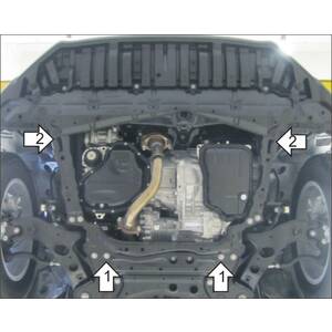 Защита Двигатель; КПП Toyota RAV 4 ( 2013-2019 ) г. арт: 52503 photo3 Интернет магазин Автоаксессуаров Защита картера, МКПП, АКПП, РК, ТБ (Мотодор)