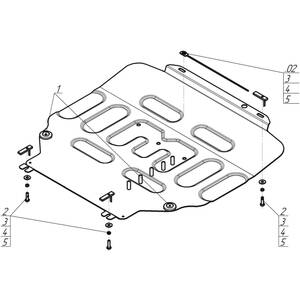 Защита Двигатель, Коробка переключения передач Suzuki Ertiga ( 2018- ) г. арт: 72401 photo3 Интернет магазин Автоаксессуаров Защита картера, МКПП, АКПП, РК, ТБ (Мотодор)