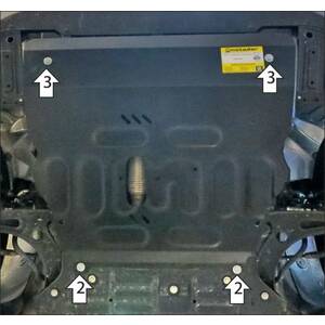 Защита Двигатель, Коробка переключения передач Chevrolet Captiva ( 2019- ) г. арт: 73002 photo1 Интернет магазин Автоаксессуаров Защита картера, МКПП, АКПП, РК, ТБ (Мотодор)