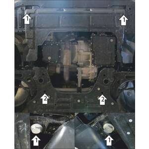 Защита Двигатель, Коробка переключения передач Chevrolet Captiva ( 2019- ) г. арт: 73002 photo2 Интернет магазин Автоаксессуаров Защита картера, МКПП, АКПП, РК, ТБ (Мотодор)