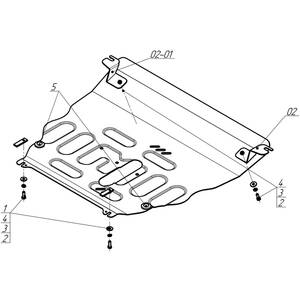 Защита Двигатель, Коробка переключения передач Chevrolet Captiva ( 2019- ) г. арт: 73002 photo3 Интернет магазин Автоаксессуаров Защита картера, МКПП, АКПП, РК, ТБ (Мотодор)