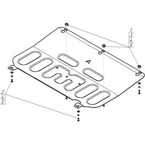 Защита Двигатель; КПП Omoda S5 ( 2023-н.в. ) г. арт: 59009 photo3 Интернет магазин Автоаксессуаров Защита картера, МКПП, АКПП, РК, ТБ (Мотодор)