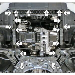 Защита Двигатель, Коробка переключения передач BAIC U5 Plus ( 2021- ) г. арт: 78502 photo2 Интернет магазин Автоаксессуаров Защита картера, МКПП, АКПП, РК, ТБ (Мотодор)