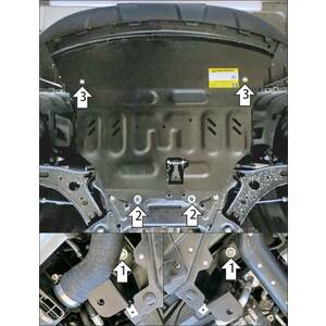 Защита Двигатель, Коробка переключения передач BAIC X35 ( 2019- ) г. арт: 78501 photo1 Интернет магазин Автоаксессуаров Защита картера, МКПП, АКПП, РК, ТБ (Мотодор)