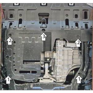 Защита Двигатель, Коробка переключения передач Changan Eado Plus ( 2020- ) г. арт: 77207 photo2 Интернет магазин Автоаксессуаров Защита картера, МКПП, АКПП, РК, ТБ (Мотодор)