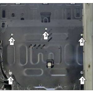 Защита Двигатель, Коробка переключения передач Changan Eado Plus ( 2020- ) г. арт: 57207 photo1 Интернет магазин Автоаксессуаров Защита картера, МКПП, АКПП, РК, ТБ (Мотодор)