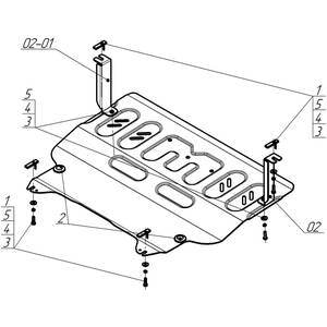 Защита Двигатель, Коробка переключения передач Gac GS5 ( 2019- ) г. арт: 77801 photo3 Интернет магазин Автоаксессуаров Защита картера, МКПП, АКПП, РК, ТБ (Мотодор)