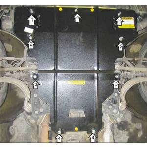 Защита Двигатель, Коробка переключения передач, Гидроусилитель руля Audi A6 ( 2014-2018 ) г. арт: 70105 photo1 Интернет магазин Автоаксессуаров Защита картера, МКПП, АКПП, РК, ТБ (Мотодор)