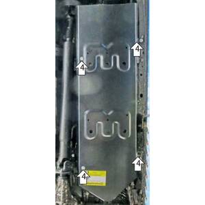 Защита Топливный бак Haval H9 ( 2024- ) г. арт: 73111 photo1 Интернет магазин Автоаксессуаров Защита картера, МКПП, АКПП, РК, ТБ (Мотодор)