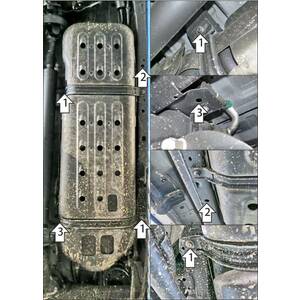 Защита Топливный бак Haval H9 ( 2024- ) г. арт: 73111 photo2 Интернет магазин Автоаксессуаров Защита картера, МКПП, АКПП, РК, ТБ (Мотодор)