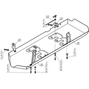 Защита Топливный бак Haval H9 ( 2024- ) г. арт: 73111 photo3 Интернет магазин Автоаксессуаров Защита картера, МКПП, АКПП, РК, ТБ (Мотодор)