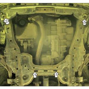 Защита Двигатель, Коробка переключения передач Honda Crossroad ( 2007-2010 ) г. арт: 70812 photo2 Интернет магазин Автоаксессуаров Защита картера, МКПП, АКПП, РК, ТБ (Мотодор)