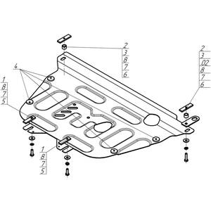 Защита Двигатель, Коробка переключения передач Honda Crossroad ( 2007-2010 ) г. арт: 70812 photo3 Интернет магазин Автоаксессуаров Защита картера, МКПП, АКПП, РК, ТБ (Мотодор)