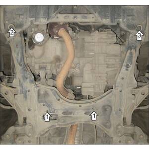 Защита Двигатель, Коробка переключения передач Honda Stream ( 2005-2014 ) г. арт: 70811 photo2 Интернет магазин Автоаксессуаров Защита картера, МКПП, АКПП, РК, ТБ (Мотодор)