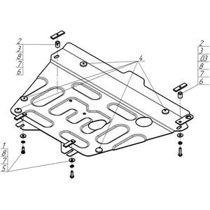 Защита Двигатель, Коробка переключения передач Honda Stream ( 2005-2014 ) г. арт: 70811 photo3 Интернет магазин Автоаксессуаров Защита картера, МКПП, АКПП, РК, ТБ (Мотодор)